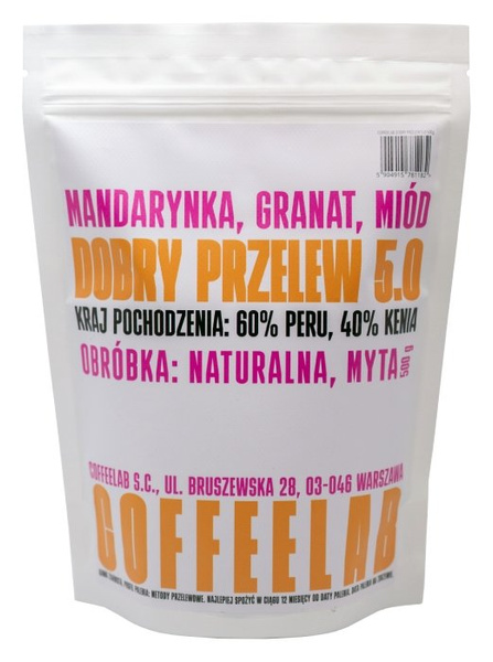 Kawa ziarnista Coffeelab Dobry Przelew 5.0 500g - NIEDOSTĘPNY
