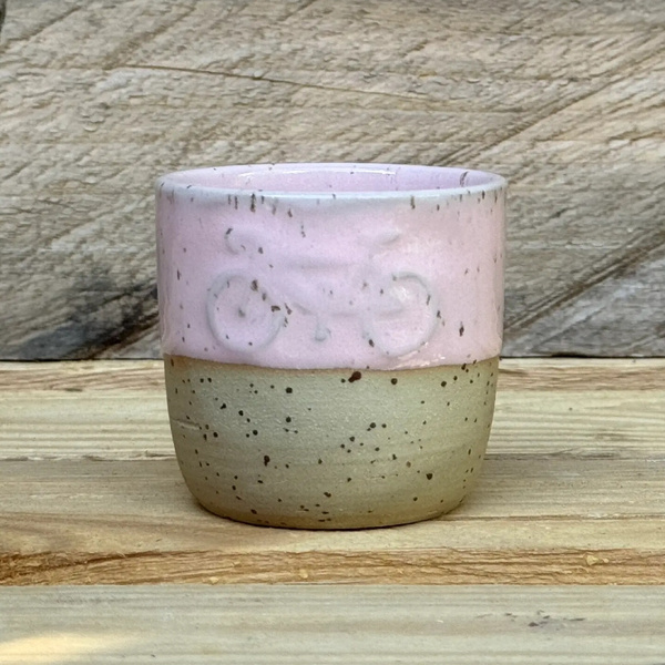 OUTLET - Ceramiczny kubek do espresso POTPOTSTUDIO - Rose Bike 100 ml