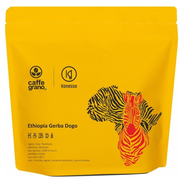 Kawa ziarnista Caffe Grano X Konesso Ethiopia Gerba Dogo 250g - NIEDOSTĘPNY