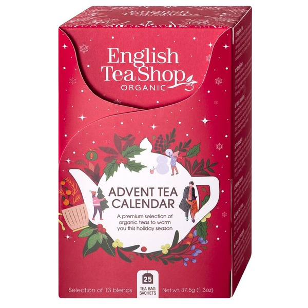 Kalendarz adwentowy z herbatą English Tea Shop 25x1,5g - Czerwony