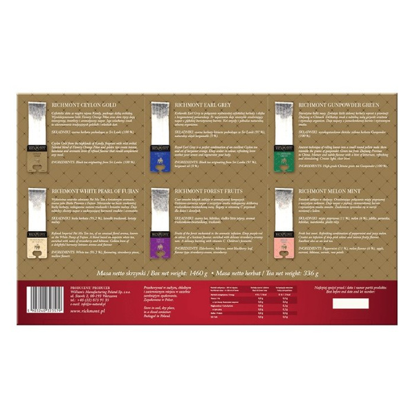 Skrzynka z herbatą Richmont 6x12 saszetek