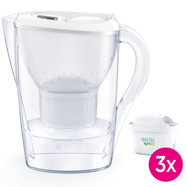 Dzbanek filtrujący BRITA Marella 2,4l + 3x wkład MAXTRA PRO Pure Performance - Biały