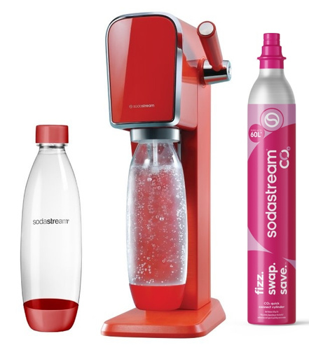 Saturator do wody gazowanej SodaStream Art - Mandarin Red zestaw startowy
