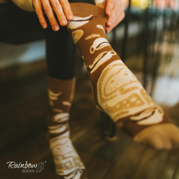 Skarpetki Rainbow Socks - Kawa cappuccino 41-46