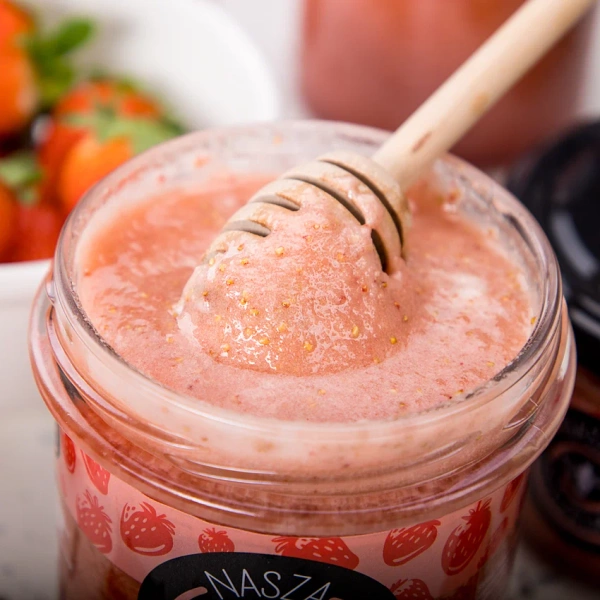 Miód z truskawką Nasza Pszczelarnia 420g