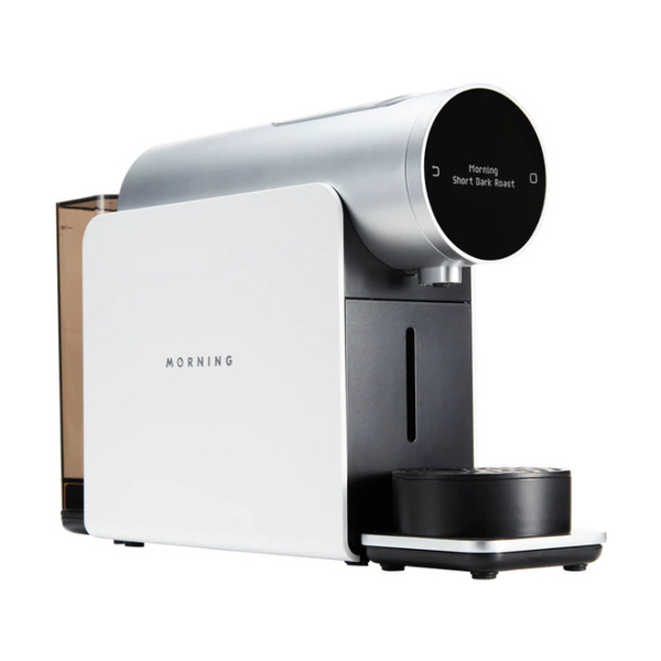 Ekspres do kawy The Morning Machine na kapsułki Nespresso - Srebrno-biały