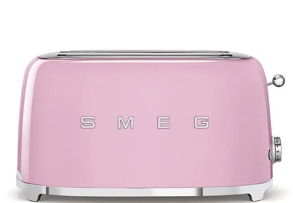 Toster na 4 kromki SMEG TSF02PKEU - Różowy