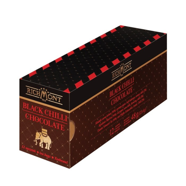 Czarna herbata Richmont Black Chilli Chocolate 12x4g