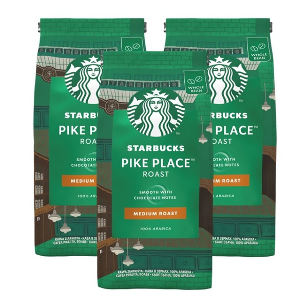 ZESTAW Kawa ziarnista STARBUCKS® Pike Place 3x200g