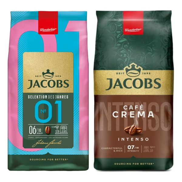 ZESTAW - Kawa ziarnista Jacobs Selection Of The Year 01 1kg + Kawa ziarnista Jacobs Crema Intenso 1kg