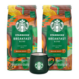 ZESTAW - 2x Kawa ziarnista STARBUCKS® Breakfast Blend 450g + Kubek Starbucks 80 ml