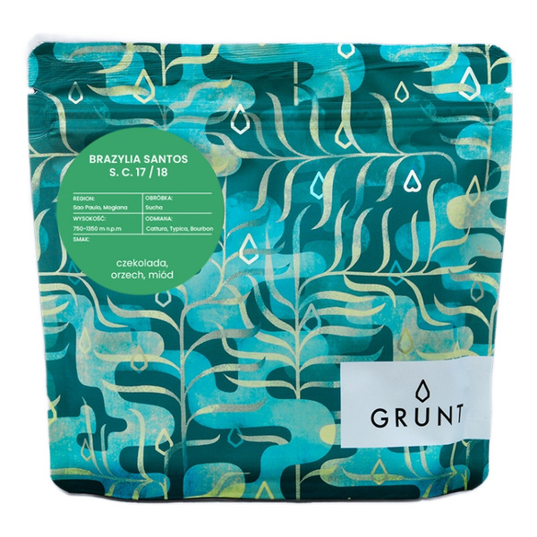 Kawa ziarnista Grunt Brazylia SANTOS S.C. 17/18 250g