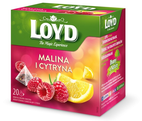 Herbata owocowa Loyd Malina i cytryna 20x2g