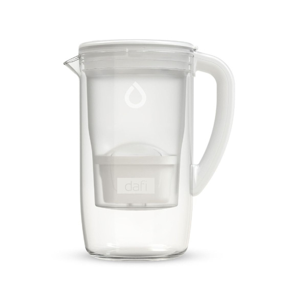 Szklany dzbanek filtrujący wodę Dafi Prisma LED Unimax 2,5 L - Biały