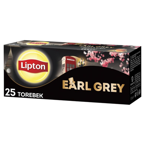 Herbata czarna Lipton Earl Grey 25x1,5g - opinie w konesso.pl