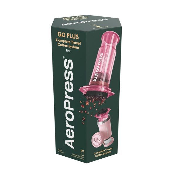 Zaparzacz do kawy AeroPress Go Plus - Różowy