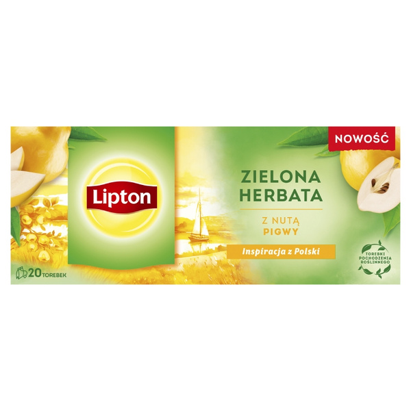 Zielona herbata Lipton z nutą pigwy 20x1,6g