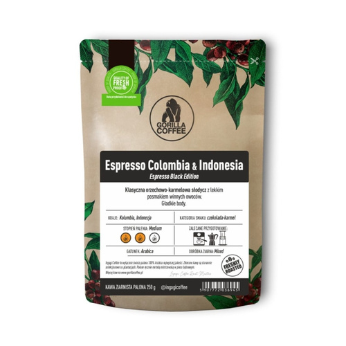 Kawa ziarnista Ingagi Coffee Colombia & Indonesia 250g