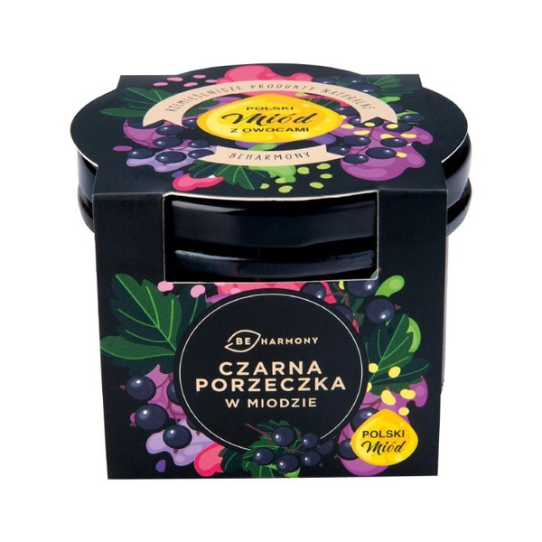 Czarna porzeczka w miodzie akacjowym BEHARMONY 115g - NIEDOSTĘPNY
