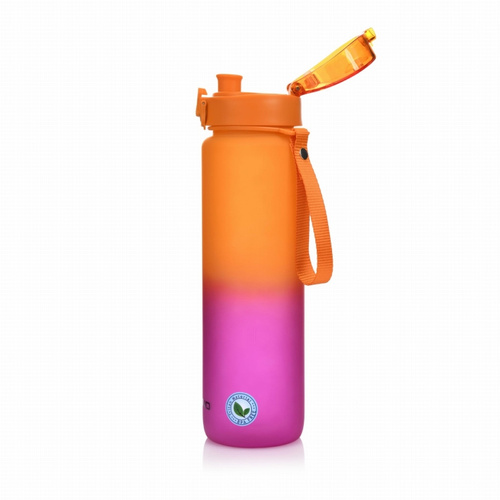 Butelka na wodę Casno Missouri Ombre 1050 ml - Pomarańczowo- różowa - opinie w konesso.pl