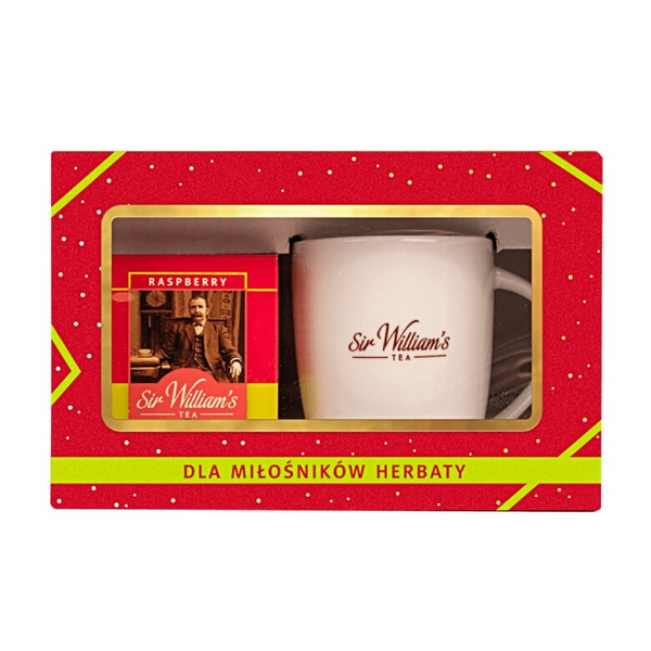 ZESTAW Herbata owocowa Sir Williams Raspberry z kubkiem 250 ml