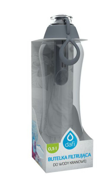 Butelka filtrująca wodę Dafi 0,5 L + filtr węglowy - Szara