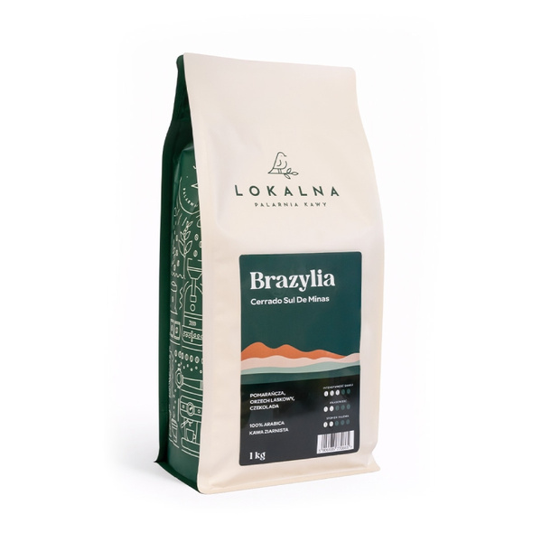 Kawa ziarnista Lokalna Palarnia Kawy Brazylia 1kg