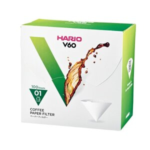 Filtry papierowe do dripa Hario V60-01 - 100 sztuk w kartoniku - opinie w konesso.pl