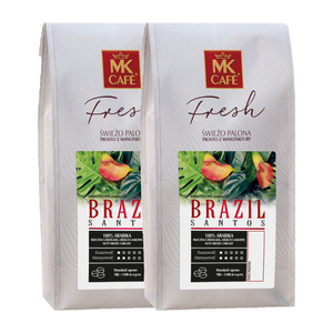 Kawa ziarnista MK Cafe Fresh Brazil Santos 2x1kg - NIEDOSTĘPNY