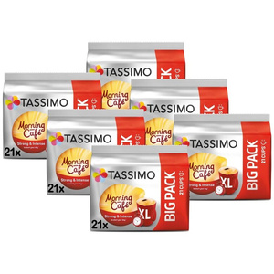 ZESTAW - Kapsułki Tassimo Morning Cafe Strong & Intense XL 6x21 szt.