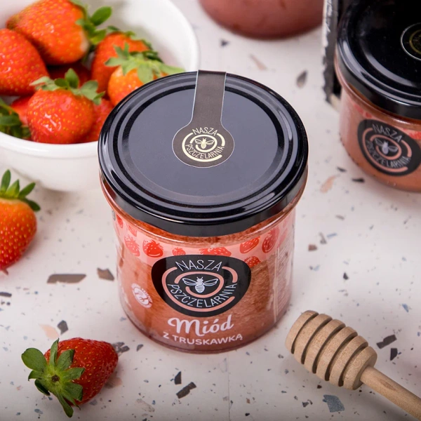 Miód z truskawką Nasza Pszczelarnia 420g