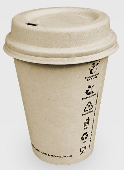 Ekologiczne wieczka do kubków 300-400 ml - 50 sztuk - NIEDOSTĘPNY