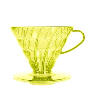 Plastikowy Drip Hario V60-02 Sunflower Yellow - Żółty - opinie w konesso.pl