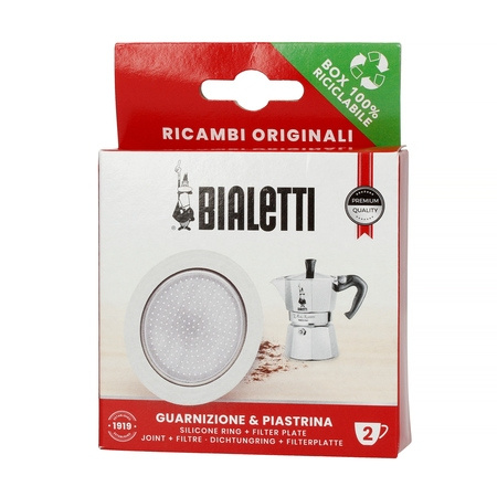 Uszczelka + sitko do kawiarek Bialetti Moka Induction na 2 filiżanki