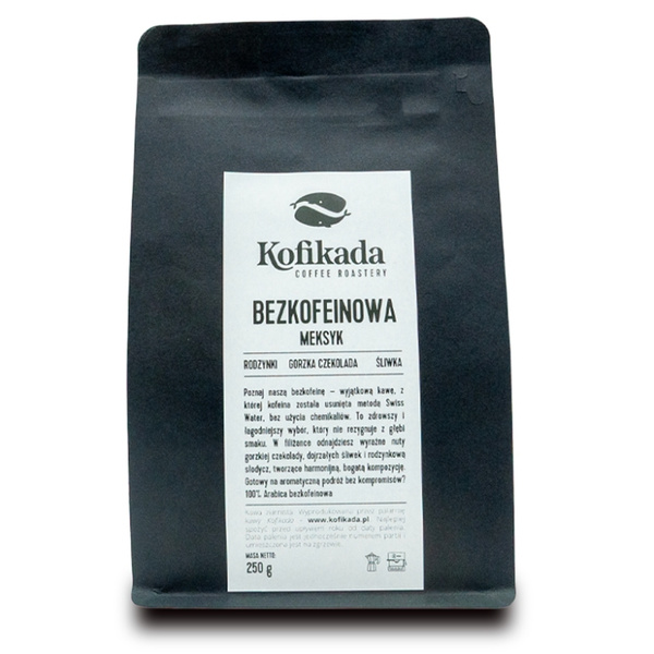Kawa ziarnista Kofikada Meksyk Decaf Mountain Water Process Espresso 250g - KAWA BEZKOFEINOWA