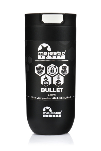 Kubek termiczny Majestic Sport Bullet 540 ml - Czarny