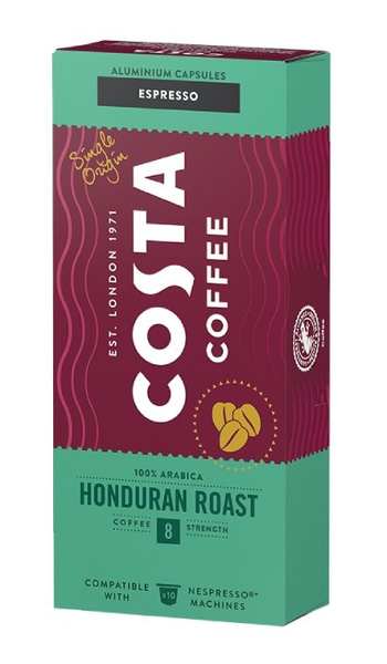 Kawa w kapsułkach Costa Coffee Honduras Roast Espresso kompatybilne z ekspresami Nespresso®* - 10 szt.