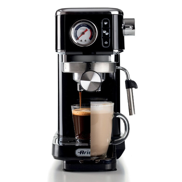 Ekspres do kawy Ariete Perfetto Slim Metal Manometro Moderna 1381/32 - Czarny