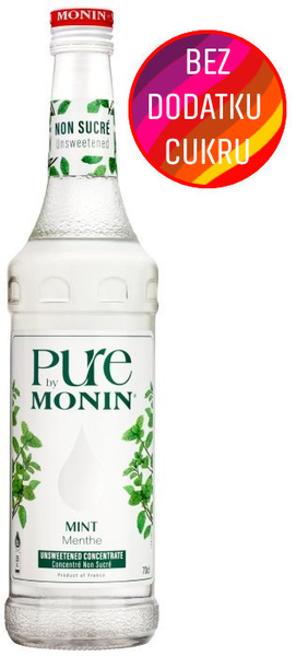 Syrop bez dodatku cukru PURE by MONIN - Mięta 0,7 L