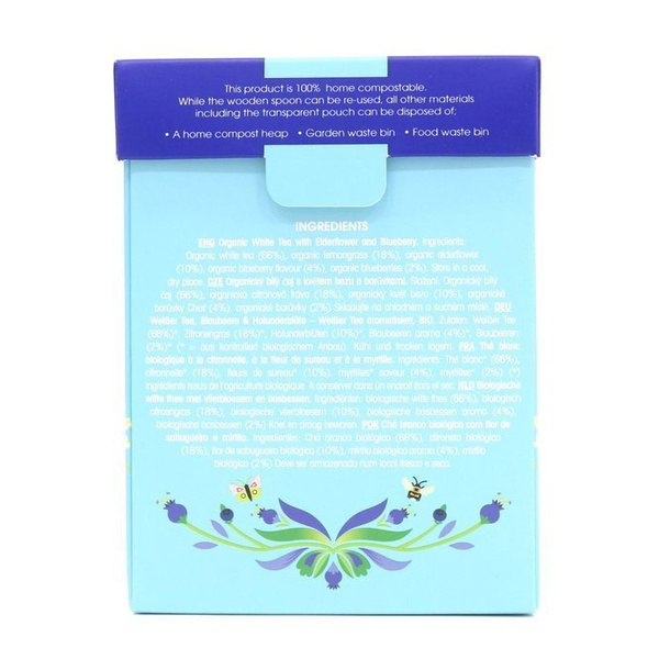 Biała herbata English Tea Shop White Tea Blueberry & Elderflower 80g