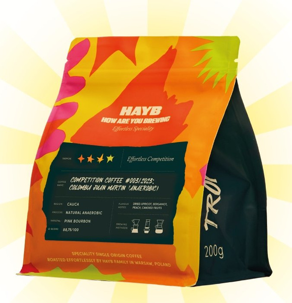 Kawa ziarnista HAYB Kolumbia Juan Martin Anaerobic 200g - NIEDOSTĘPNY