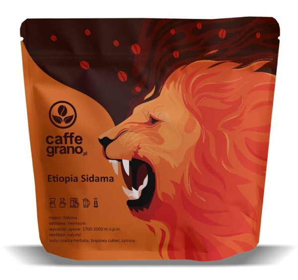Kawa ziarnista Caffe Grano Etiopia Sidama 250g - NIEDOSTĘPNY