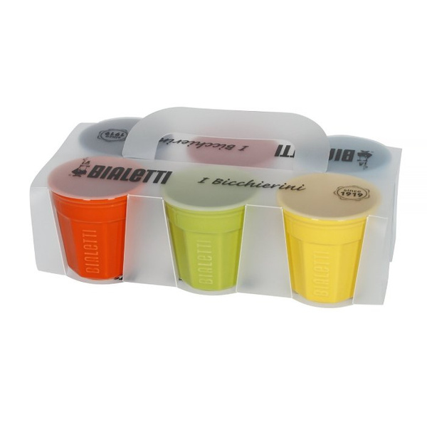 Zestaw filiżanek do espresso Bialetti Bicchierini 6 sztuk - Kolorowy