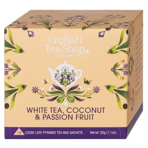 Biała herbata English Tea Shop Premium White Tea Coconut & Passion Fruit 16x2g – NIEDOSTĘPNY