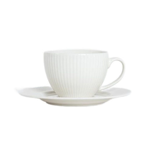Filiżanka ze spodkiem Homla SIENA 240 ml - Biała