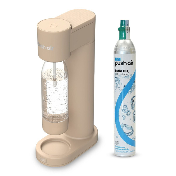 Saturator do wody Dafi PushAir + nabój CO2 + butelka 0,7 l - Cappuccino