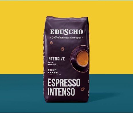 ZESTAW - Kawa ziarnista Eduscho Espresso Intenso 2x1kg + PUSZKA NA KAWĘ GRATIS