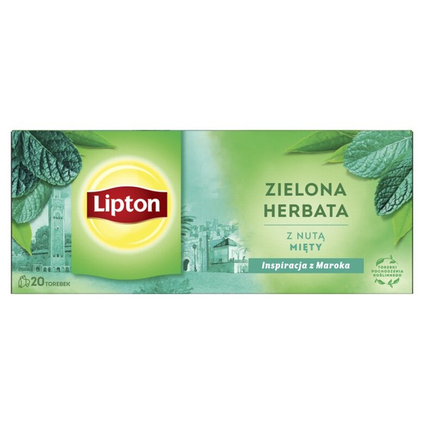 Zielona herbata Lipton z nutą mięty 20x1,3g