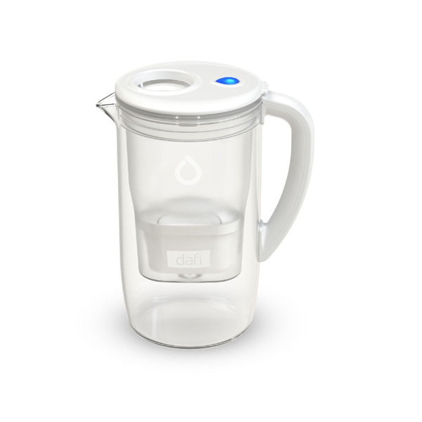 Szklany dzbanek filtrujący wodę Dafi Prisma LED Unimax 2,5 L - Biały