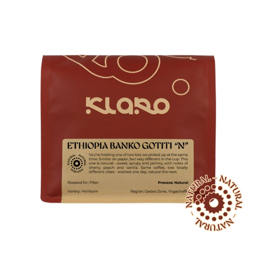 Kawa ziarnista Klaro Etiopia Banko Gotiti Natural Filtr 200g